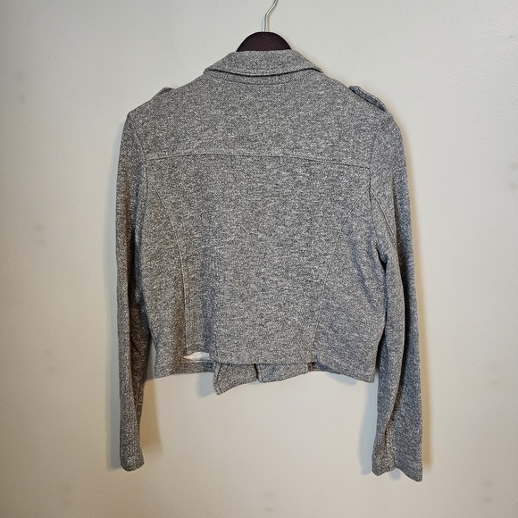 On Twelfth Jacket Gray Zip-Up Moto Lightweight Casual Neutral Trendy Spring Fall - Picture 4 of 8